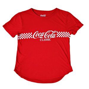 COCA COLA Girls Graphic T Shirt Short Sleeve Red M